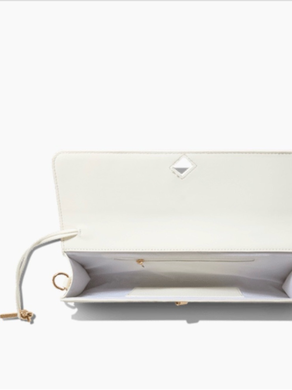 Woven White Clutch with Removable Strap - Picture 4 of 4